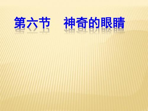 教科版八年级上册物理  4.6神奇的眼睛 课件   (共21张PPT)