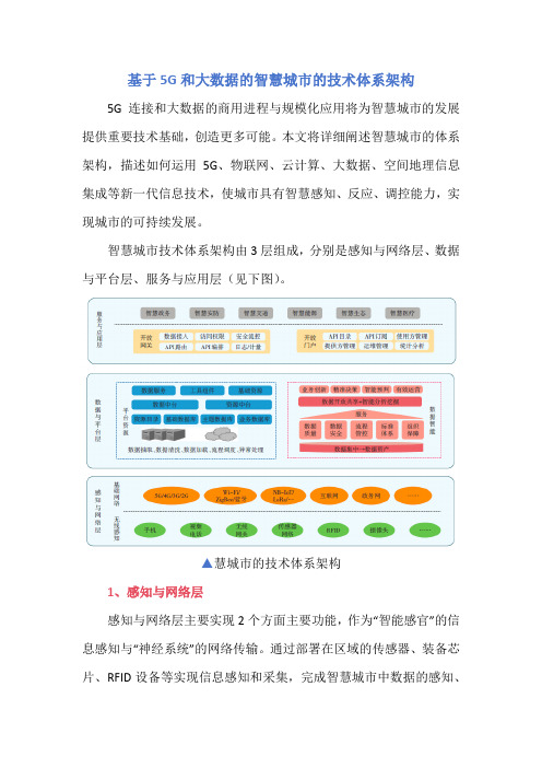 基于5G和大数据的智慧城市的技术体系架构