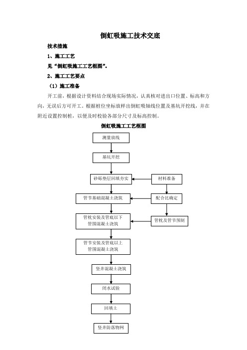 倒虹吸施工技术交底