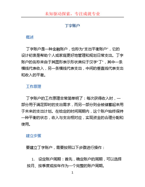 丁字账户文档