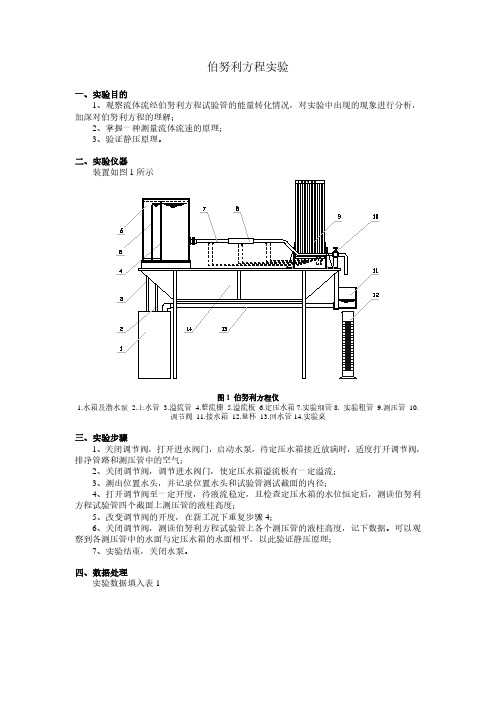 伯努利方程实验 答案 