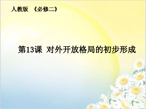 人教版高中历史必修二课件第 13课 对外开放格局的初步形成(共28张PPT)