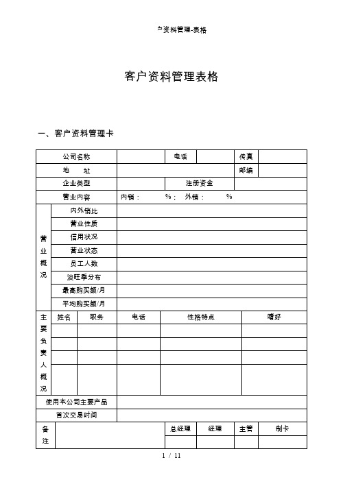 crm-客户资料管理-表格