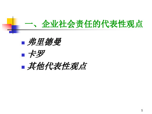 密尔顿·弗里德曼的企业社会责任说