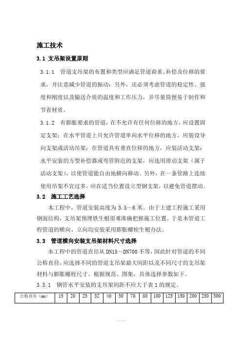 管道支架制作与安装专项施工方案