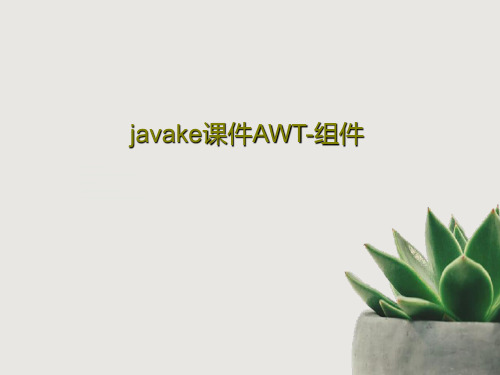 javake课件AWT-组件42页PPT