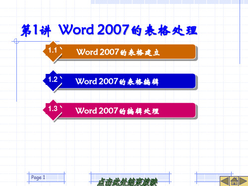 Word 2007的表格处理ppt课件