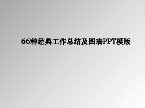 66种经典工作计划总结和图表PPT模版(转)