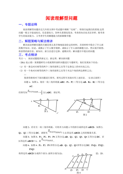 中考数学复习考点解密 阅读理解型问题含11真题带解析