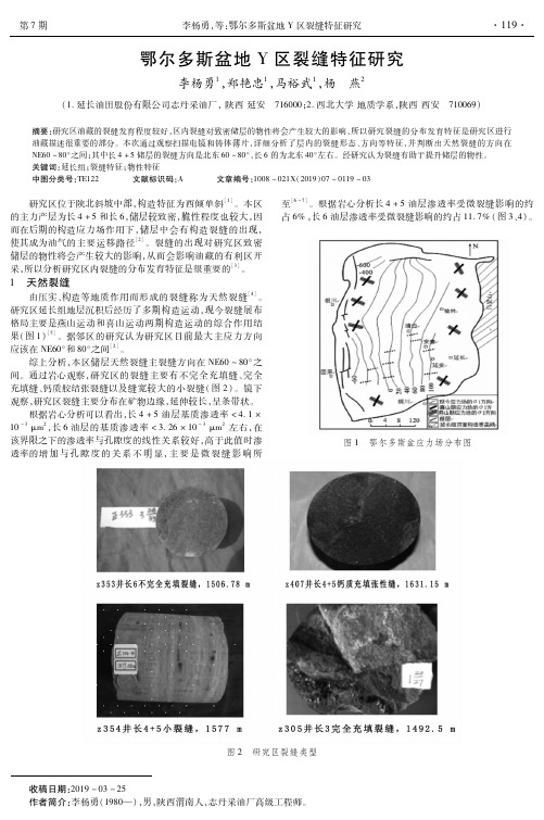 鄂尔多斯盆地Y区裂缝特征研究