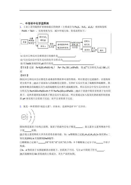 2020-2021全国中考化学流程图的综合中考真题汇总及答案