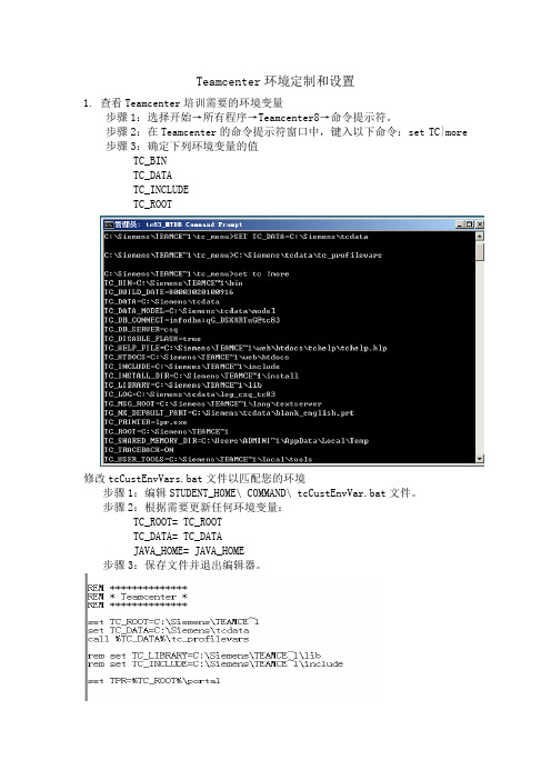 Teamcenter环境定制和设置