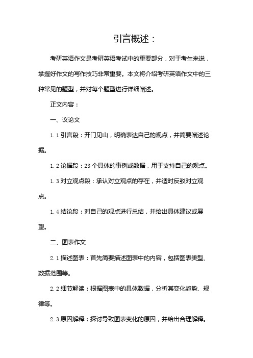 考研英语3种作文(锦集2)(两篇)