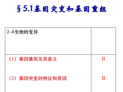 第5章基因突变及其他变异(复习课件)