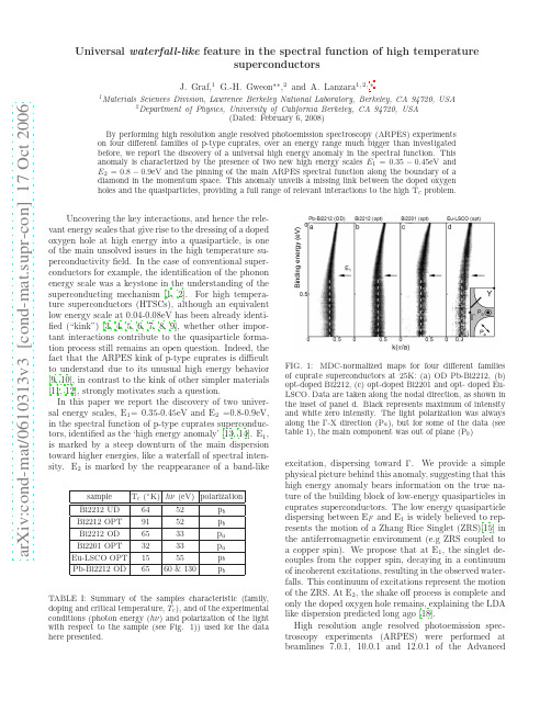 Universal waterfalls-like feature in the spectral function of high temperature superconduct