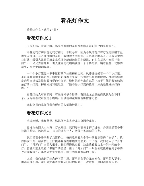 看花灯作文