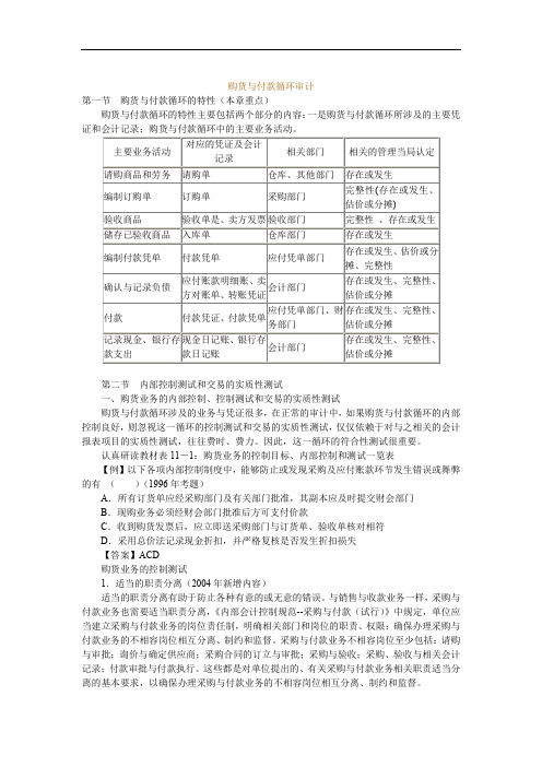 购货与付款循环审计