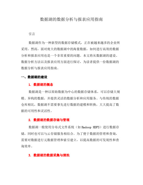 数据湖的数据分析与报表应用指南(一)