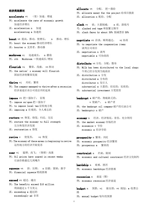 大学英语仔细阅读高频词汇总结1