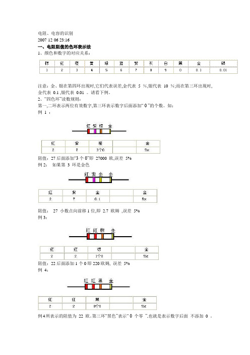 电阻读数