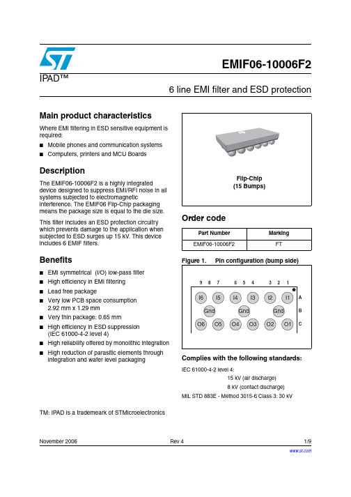 ST EMIF06-10006F2 数据手册