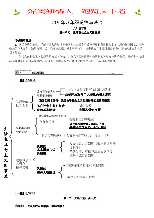 初二道德与法治下册.第一单元生活在社会主义国家里