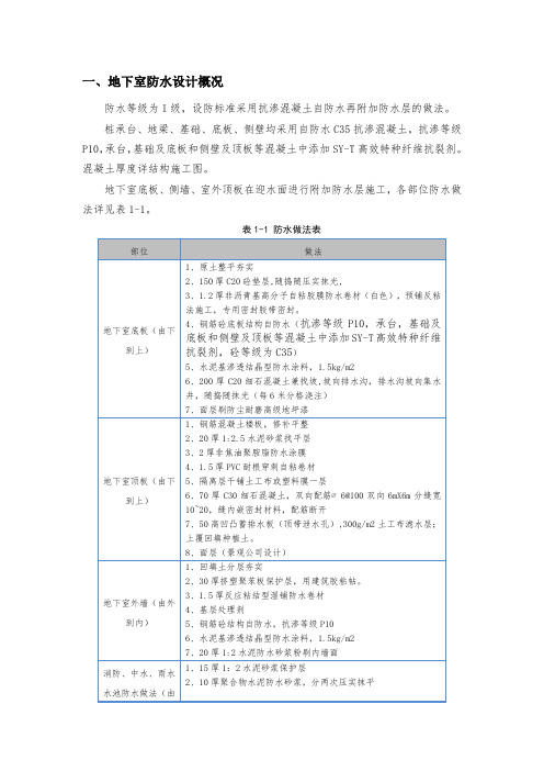 防水工程施方案技术交底