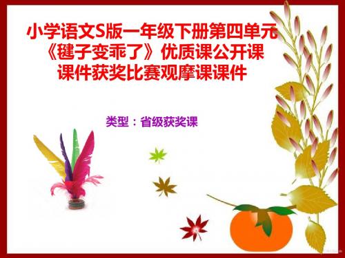 小学语文S版一年级下册第四单元《毽子变乖了》优质课公开课课件获奖课件比赛观摩课课件B002