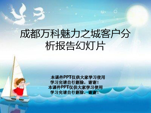 成都万科魅力之城客户分析报告幻灯片