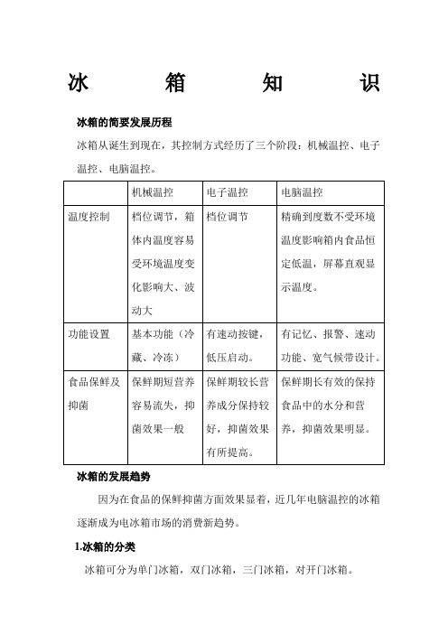 冰箱产品基础知识的简介