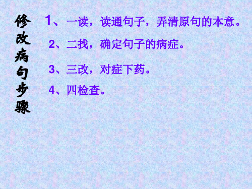 小学修改病句练习带答案ppt课件