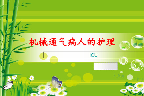 机械通气病人的护理 ppt课件