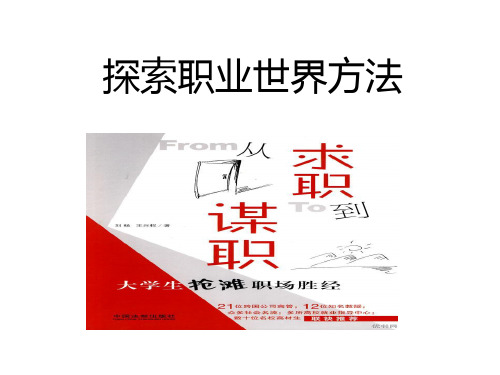 职业认知