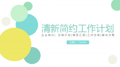 多彩清新简约工作计划