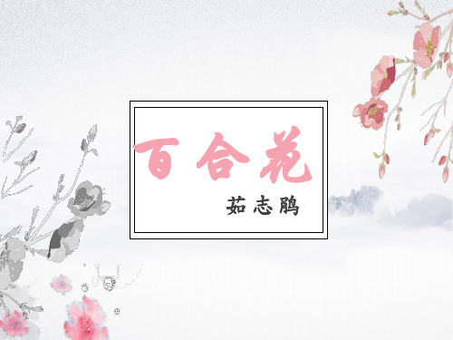 【新教材】3 百合花 课件—2020年秋季高中语文部编版(2019)必修上册