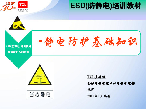 ESD(防静电)培训教材-静电防护基础知识2011年