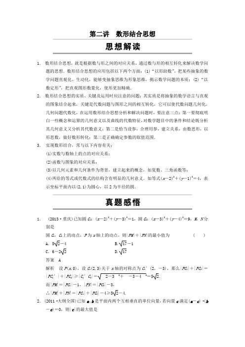 专题1 数形结合思想【高考文科数学】数学思想方法 含答案