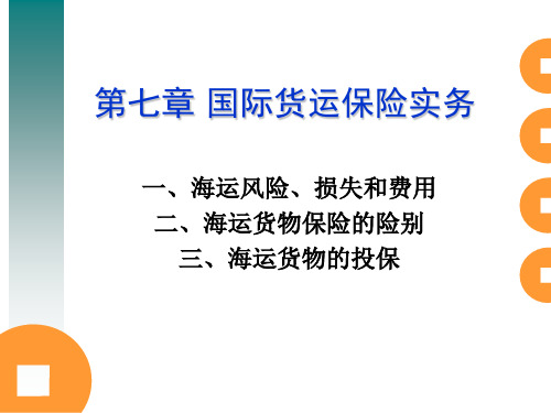 国际货运保险实务第七章