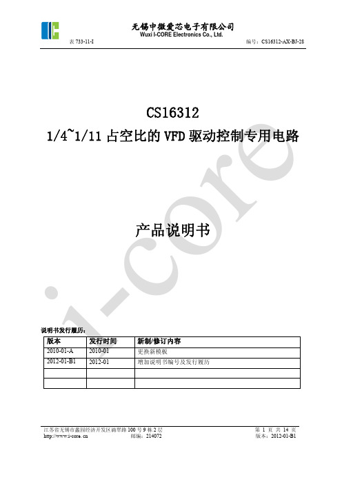 CS16312中文使用说明书vfd