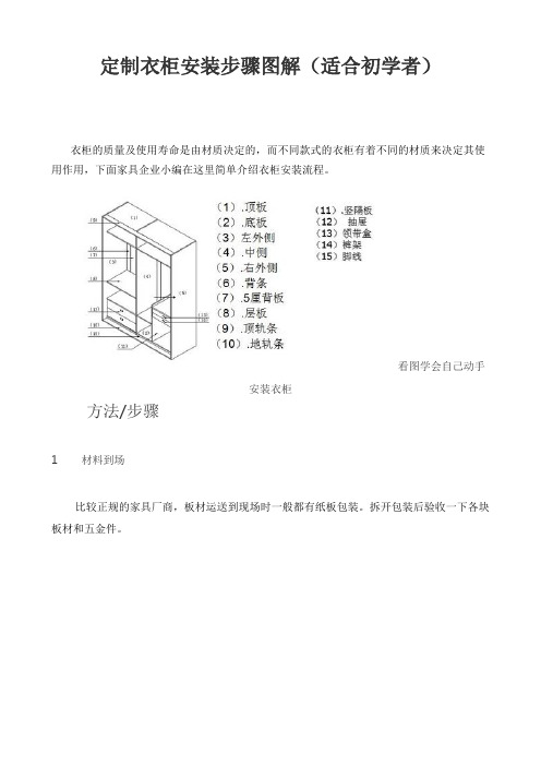 定制衣柜安装步骤图解(适合初学者)