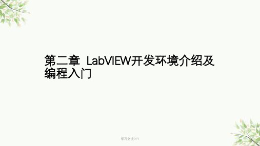 虚拟仪器(哈工大) LabVIEW概述课件