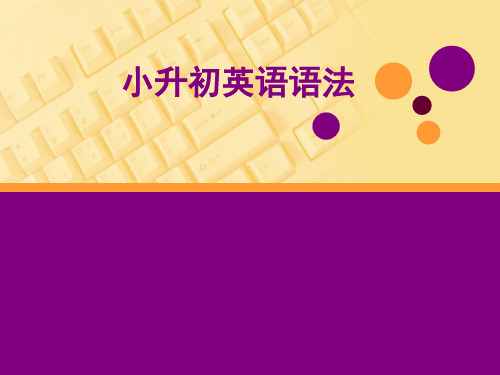 小升初语法复习PPT课件