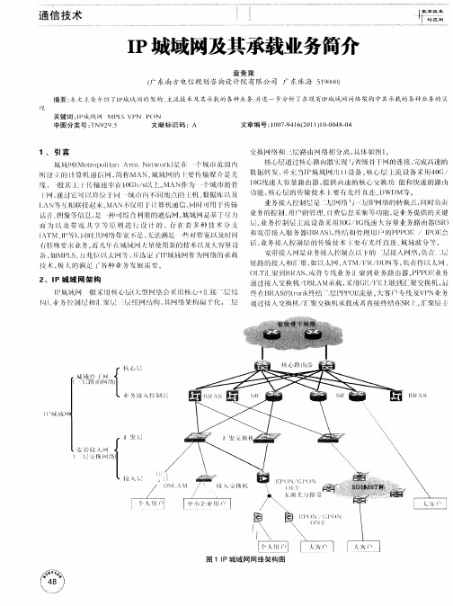 IP城域网及其承载业务简介