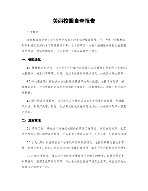 美丽校园自查报告