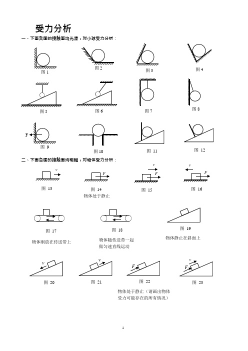 初中物理受力分析图及思考方法(可编辑修改word版)