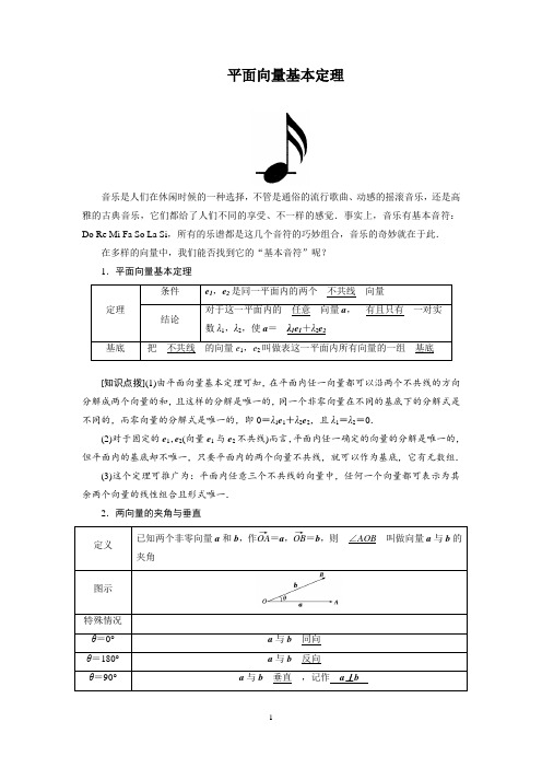 平面向量基本定理