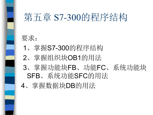 第5章S7-300的程序结构