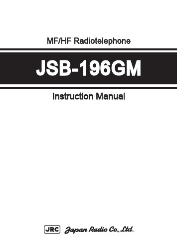 JSB-196GM Instruction Manual