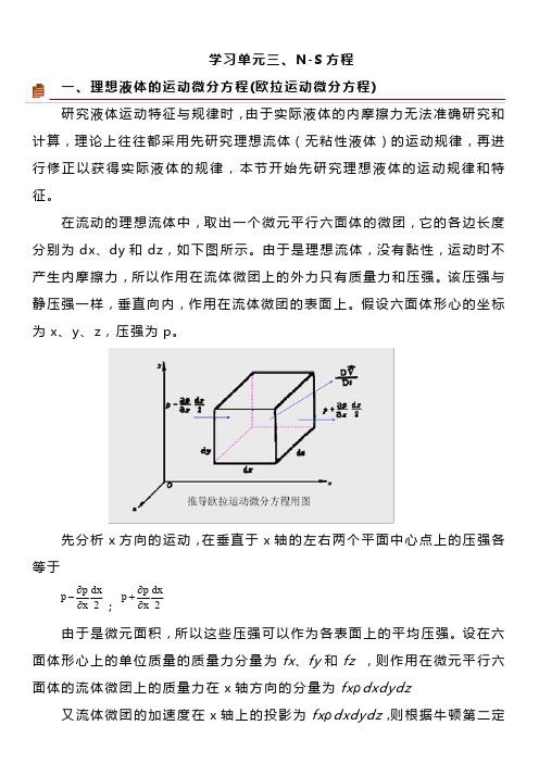 3.3 N-S方程——学习材料