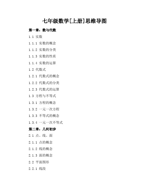 七年级数学[上册]思维导图